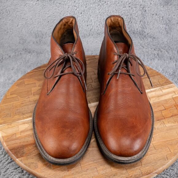 Johnston & Murphy Copeland Chukka Boot Red Brown Oiled Full Grain Mens Size 11 M - Picture 2 of 7